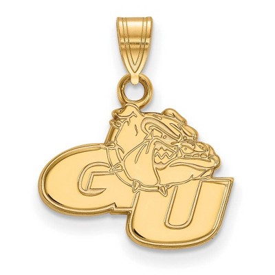 Black Bow Jewelry 14k Yellow Gold Gonzaga Bulldogs NCAA Small Pendant