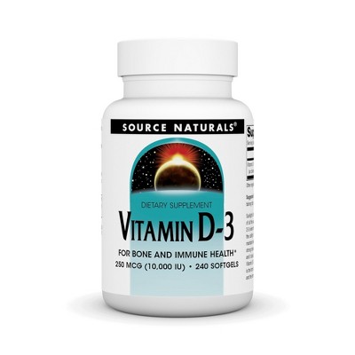 Vitamin-D 10,000 IU by Source Naturals, Inc.  -  240 Softgel