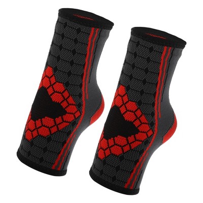 Unique Bargains Ankle Compression Sleeve Socks Foot Ankle Brace for Men Women Achilles Tendon 1 Pair