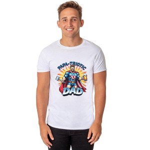 Papa-Triotic Dad Men's Patriotic Superhero 4th of July T-Shirt - 1 of 4