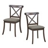NicBex  Set of 2  Wood Classic Cross-Back Dining Chairs,Farmhouse Armless Chairs for Kitchen,Living Room - 4 of 4