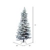 Vickerman Flocked Utica Fir Slim Artificial Christmas Tree PreLit - 3 of 4