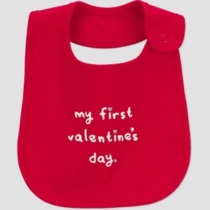Carter's Just one you® Baby My 1st Valentines Day Bib - Red - 1 of 3
