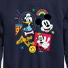 Boys' - Disney - Goofy Donald Mickey Pluto Stickers Graphic Long Sleeve Fleece Sweatshirt - 2 of 4