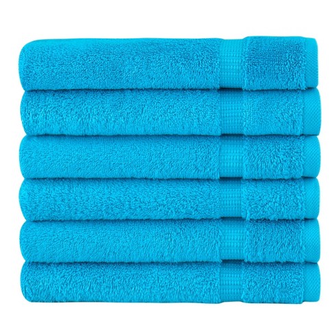 6pc Performance 2 Hand Towel & 4 Washcloth Set Blue Threshold