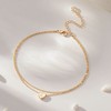 Turandoss Ankle Bracelets for Women, 14K Gold Plated Dainty Layered Heart Initial Anklets for Women Gifts - 4 of 4