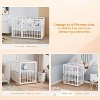 JOYMOR 8 in 1 Convertible Crib, Include 2” Mattress, Converts to Bassinet, Mid Crib, Full Size Crib, Daybed,Toddler Bed and Playard - 3 of 4