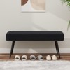 Bekrvio 43.3" Teddy Ottoman Bench,Entryway/Bed Bench End of Bed – Upholstered Padded Seat,Mid Century Modern for Living Room, Hallwa - 2 of 4