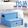 Kings Brand Furniture Wooden Toddler Step Stool for Kids with Storage for Bedroom, Bathroom, Kitchen - 3 of 4