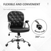 PAGED Adjustable Height Office Chair, Modern PU Leather Computer Chair with Armrests and Casters, Button Tufted Desk Chair for Office - 2 of 4
