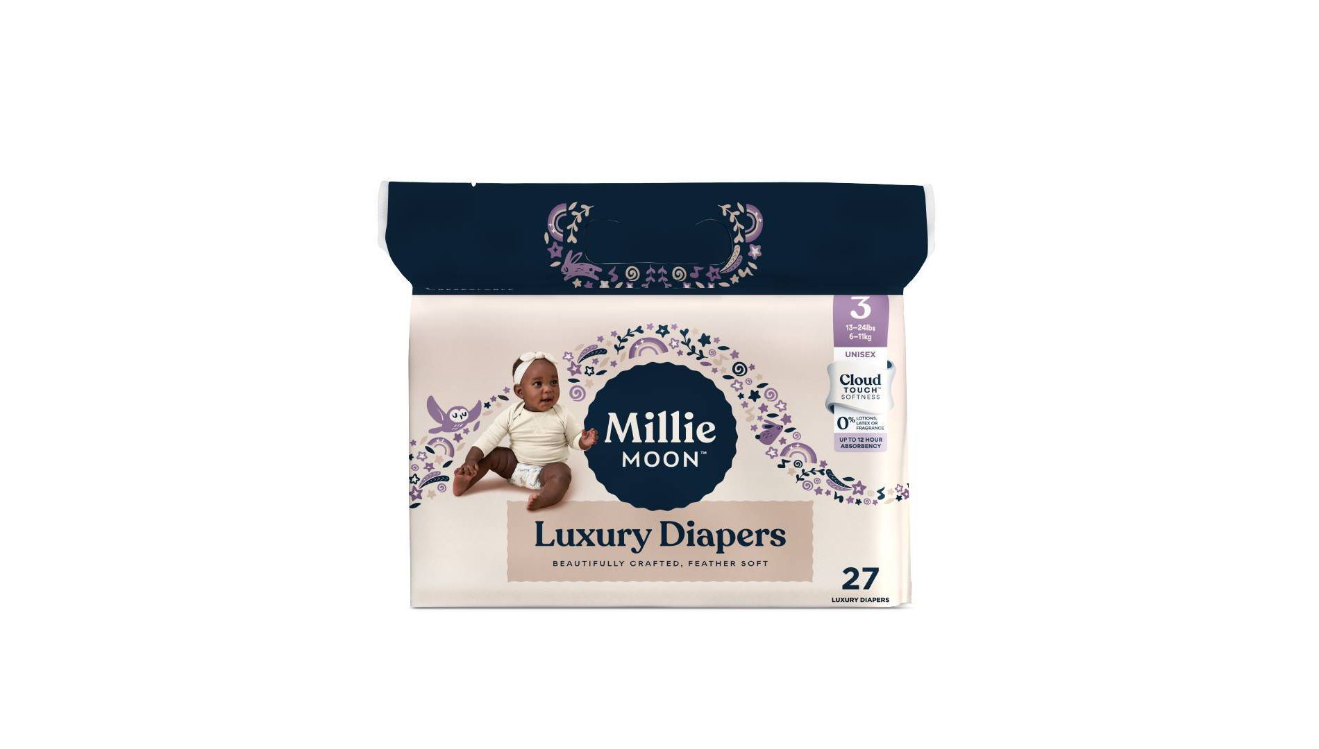 Millie Moon Luxury Disposable Diapers - Size 3 - 27ct