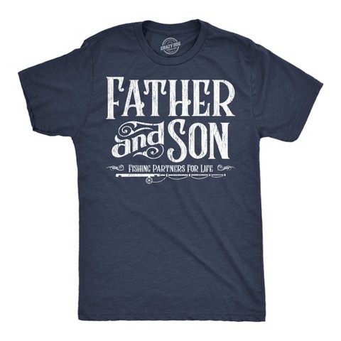 Мужские футболки Crazy Dog T-Shirts, Inc. Mens Funny T Shirts Father and Son Fishing Partners for Life Sarcastic Fathers Day Graphic Tee for Men - Crazy Dog Men's T Shirt Gift for Dad Navy XXL