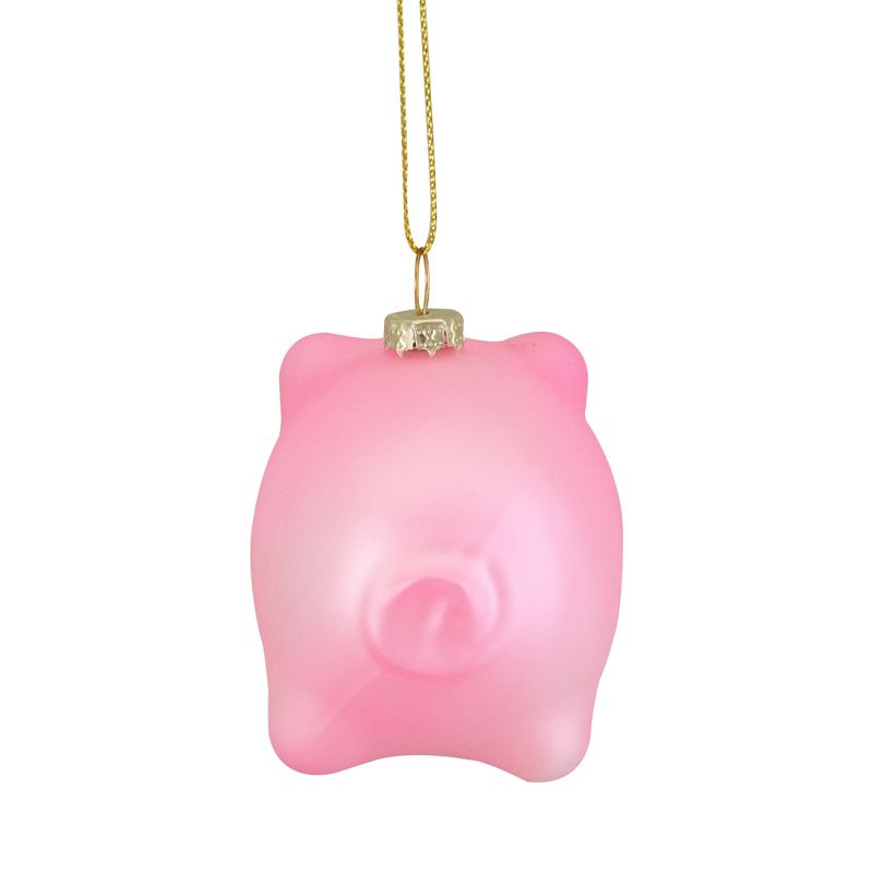 Northlight 4" Pink Pig Glass Christmas Ornament, 5 of 6