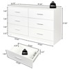 Karl Home 6-Drawer White Particle Board 47.24in. W Chest of Drawer - 4 of 4