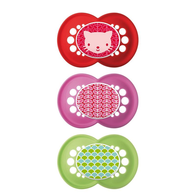 MAM Trends Pacifier 6-16m - 3ct - Girl, 1 of 10