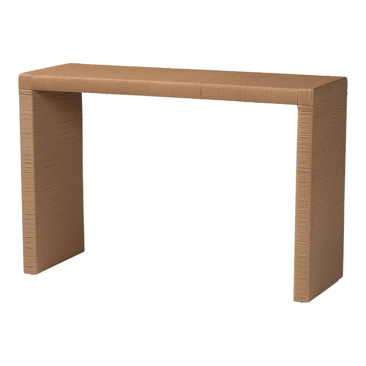 bali & pari 47.6" Salve Woven Seagrass Console Table Brown