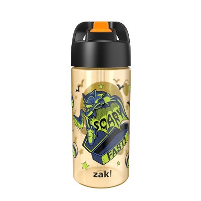Zak Designs 16 fl oz Glow in the Dark Cypress Sonic Polypropylene Straw Bottle Black