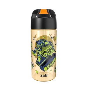 Zak Designs 16 fl oz Glow in the Dark Cypress Sonic Polypropylene Straw Bottle Black - 1 of 4