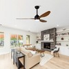 52" Ceiling Fan with Lights Remote Control,Quiet DC Motor 3 Blade Ceiling Fans 6 Speed Levels,Reversible Ceiling Fan,for Patio,Living Room,Bedroom - 2 of 4