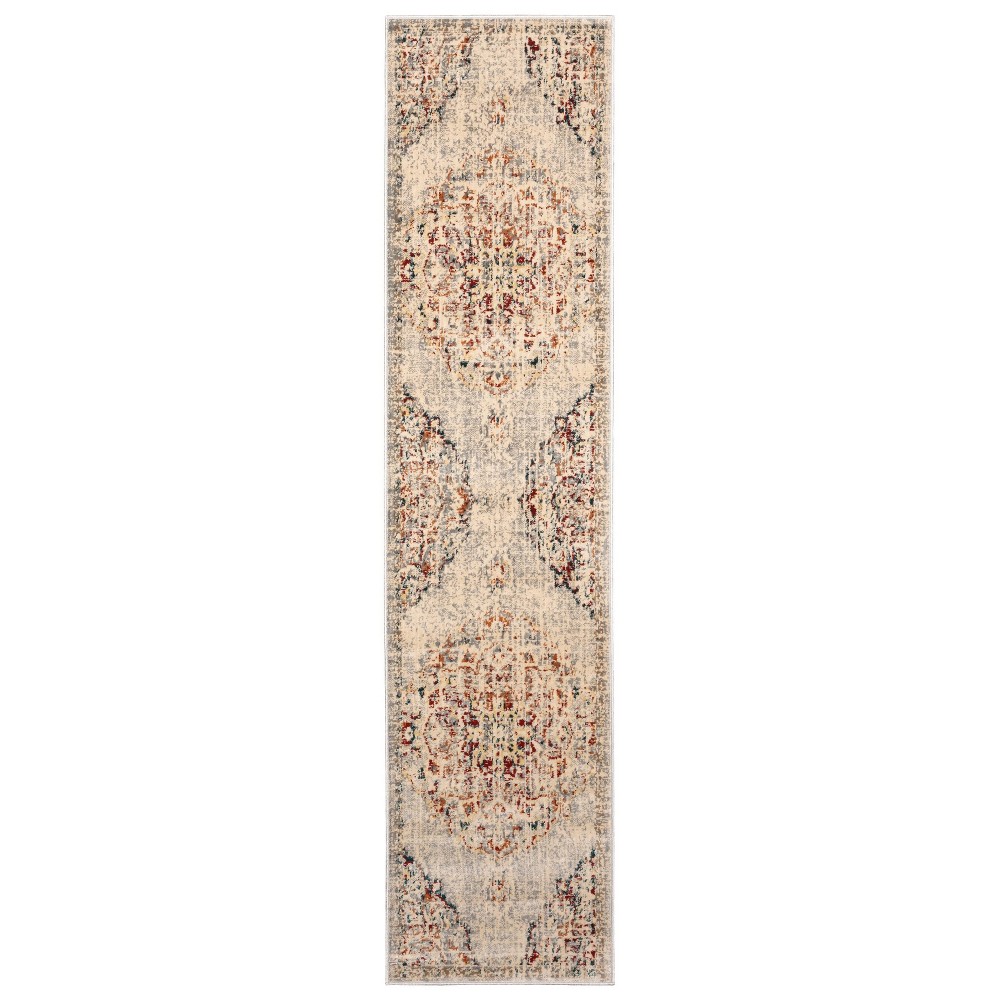  Joanna Vintage Medallion Area Rug Gray/Rust