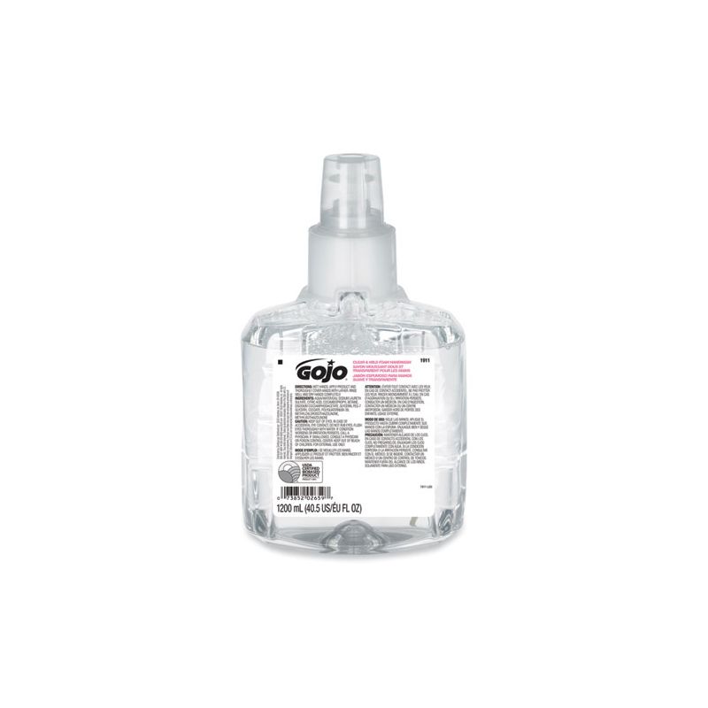 GOJO Clear and Mild Foam Handwash Refill, For GOJO LTX-12 Dispenser, Fragrance-Free, 1,200 mL Refill, 1 of 4