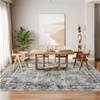 Fulvari Washable Runner Rug,Non-Slip Boho Vintage Hallway Rug with Rubber Backing, Stain Resistant Distressed Carpet Runner for Kitchen - 2 of 4