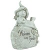 Northlight 8.75" Girl on Rock "Welcome to My Garden" Outdoor Patio Garden Statue - Ivory - 4 of 4