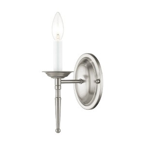 Livex Lighting Williamsburgh 1 - Light Wall Light in  Brushed Nickel - 1 of 1