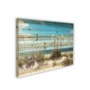 24" x 36" Sand Dunes Print on Planked Wood Wall Sign Panel Blue - Gallery 57: Modern Ocean Landscape Decor - 4 of 4