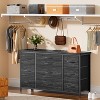 55" 10-Drawer Dresser TV Stand - Wide Storage Unit with Fabric Drawers for Bedroom - 3 of 4