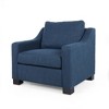 33.75'' Fabric Contemporary Club Chair with Sloped Arms and Birch Wood Legs for Living Room, Bedroom, and Study - 2 of 4