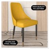Allure Modern Dining Chair Fabric Seat and Back in Oak Wood Set of 2, Yale Blue - 4 of 4