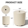 Maggift Umbrella Bases, Umbrella Side Table for Patio, with Umbrella Hole for Porch, Poolside, and Picnic, White, 14.8"*14.8"*16.7” - 2 of 4