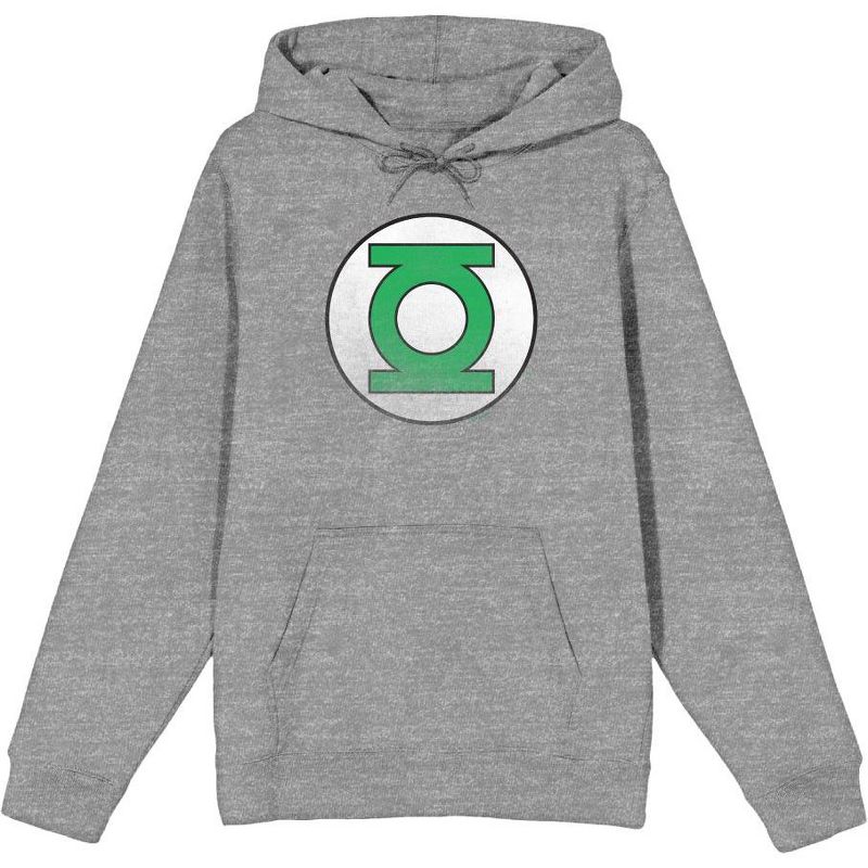 Green Lantern Logo Adult Long Sleeve Hoodie, 1 of 3