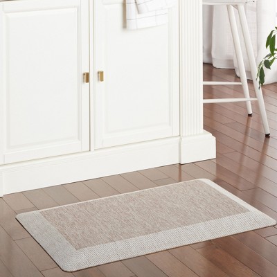 Mira Modern Heathered Beige Anti-Fatigue Kitchen Mat, 19.6"x39"