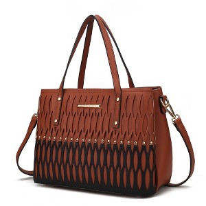 MKF Collection Quinn Triple Compartment Color Block Tote Bag by Mia K - 1 of 4