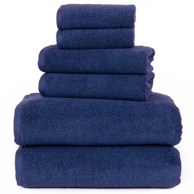 6pc Solid Bath Towels And Washcloths - Yorkshire Home, 1 of 5
