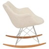 LeisureMod Willow Fabric Eiffel Accent Rocking Chair for Nursery with Ash Wood Legs - image 4 of 4