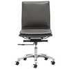 Zuo Lider Plus Armless Office Chair Gray - 4 of 4
