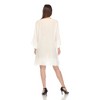 Women's Sheer Crochet Knee Length Cover Up Dress - White Mark - 3 of 4