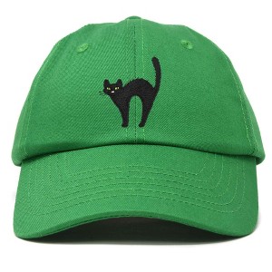 Dalix Black Cat Embroidered Womens Cotton Dad Hat Baseball Cap Adjustable - 1 of 4
