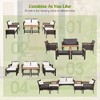 Tangkula 7PCS Patio Rattan Sofa Set Outdoor Wicker Conversation Set w/ Coffee Tables - 4 of 4