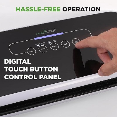 Black Automatic Food Vacuum Sealer with Reusable Bags