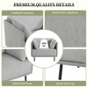 39'' Upholstered Vintage Lounge Chair with Solid Wood Frame, Steel Legs and Wide Cushions - 4 of 4