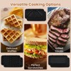 Costway 3 in 1 Waffle Iron Panini Press Grill and Sandwich Maker Set with Removable Non-Stick Plates & Portable Cool Touch Handle - 4 of 4