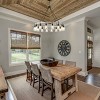 BAOURE 12 Light Wagon Wheel Chandelier Farmhouse Rustic Pendant Light with Seeded Glass Shade for Dining Room Living Room - 2 of 4