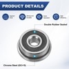 Unique Bargains Chrome Steel Rubber Shielded Flanged Ball Bearing - 2 of 4
