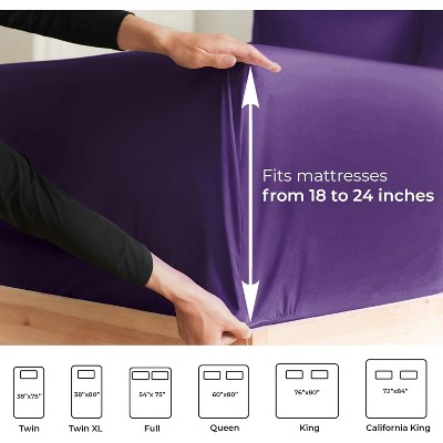 Twin Size White Microfiber Deep Pocket Sheet Set