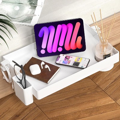 MaseiKar Bedside Shelf for Bed, Foldable Bunk Bed Shelf Organizer for Room Essentials Clip On Nightstand Bed Side Shelf Tray