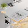 GlasFlength Desks Standing Desk Adjustable Height Sit Stand Desk with Splice Board Headphone Hooks for Home Office, White, 48.43"*24"*45" - 4 of 4